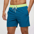 Korta badshorts för herr med kontrasterande midjeband-Swimwear for men-Fjallbarn