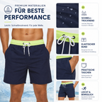 Korta badshorts för herr med kontrasterande midjeband-Swimwear for men-Fjallbarn
