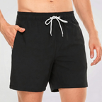Korta badshorts för herr med kontrasterande midjeband-Swimwear for men-Fjallbarn