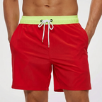 Korta badshorts för herr med kontrasterande midjeband-Swimwear for men-Fjallbarn