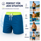 Korta badshorts för herr med kontrasterande midjeband-Swimwear for men-Fjallbarn