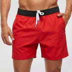 Korta badshorts för herr med kontrasterande midjeband-Swimwear for men-Fjallbarn