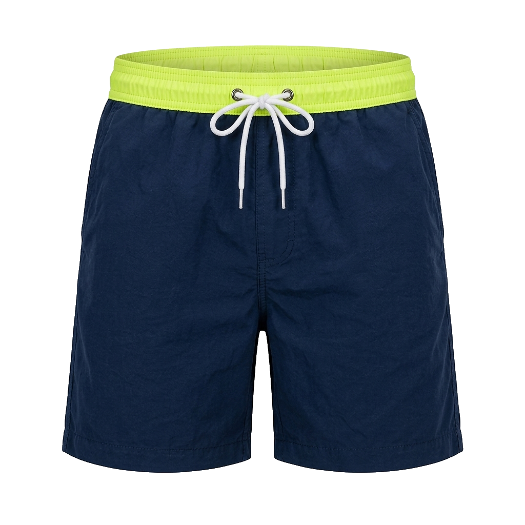 Korta badshorts för herr med kontrasterande midjeband-Swimwear for men-Fjallbarn