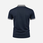Kortärmad pikétröja för herr med mönstrade detaljer-Shirts for men-Fjallbarn