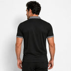 Kortärmad pikétröja för herr med mönstrade detaljer-Shirts for men-Fjallbarn