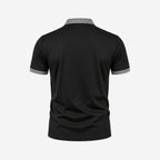 Kortärmad pikétröja för herr med mönstrade detaljer-Shirts for men-Fjallbarn