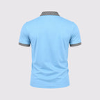 Kortärmad pikétröja för herr med mönstrade detaljer-Shirts for men-Fjallbarn