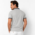 Kortärmad pikétröja för herr med mönstrade detaljer-Shirts for men-Fjallbarn