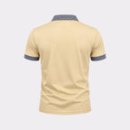 Kortärmad pikétröja för herr med mönstrade detaljer-Shirts for men-Fjallbarn