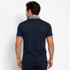 Kortärmad pikétröja för herr med mönstrade detaljer-Shirts for men-Fjallbarn