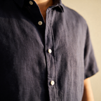 Kortärmad skjorta med knappar för herrar-Shirts for men-Fjallbarn