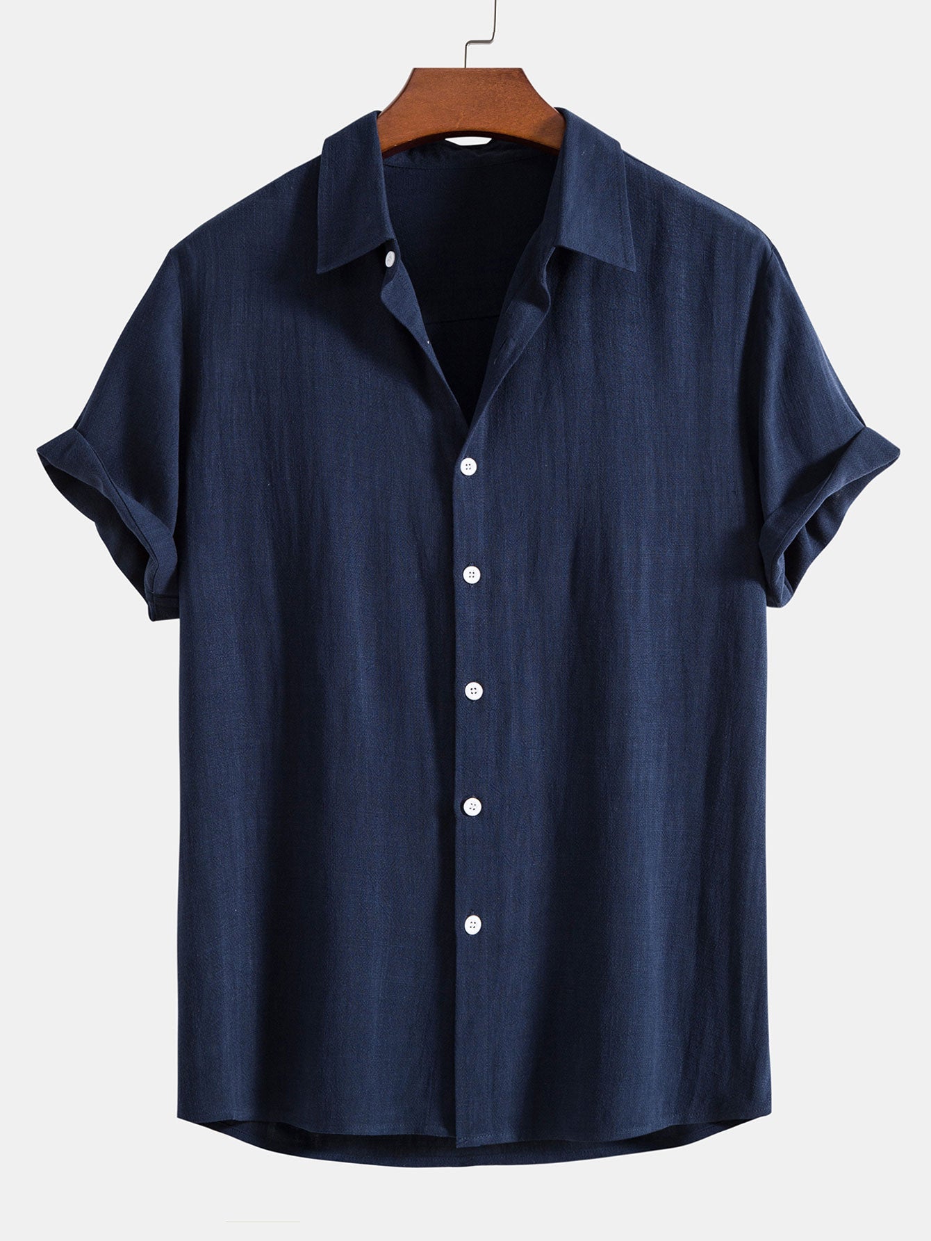 Kortärmad skjorta med knappar för herrar-Shirts for men-Fjallbarn