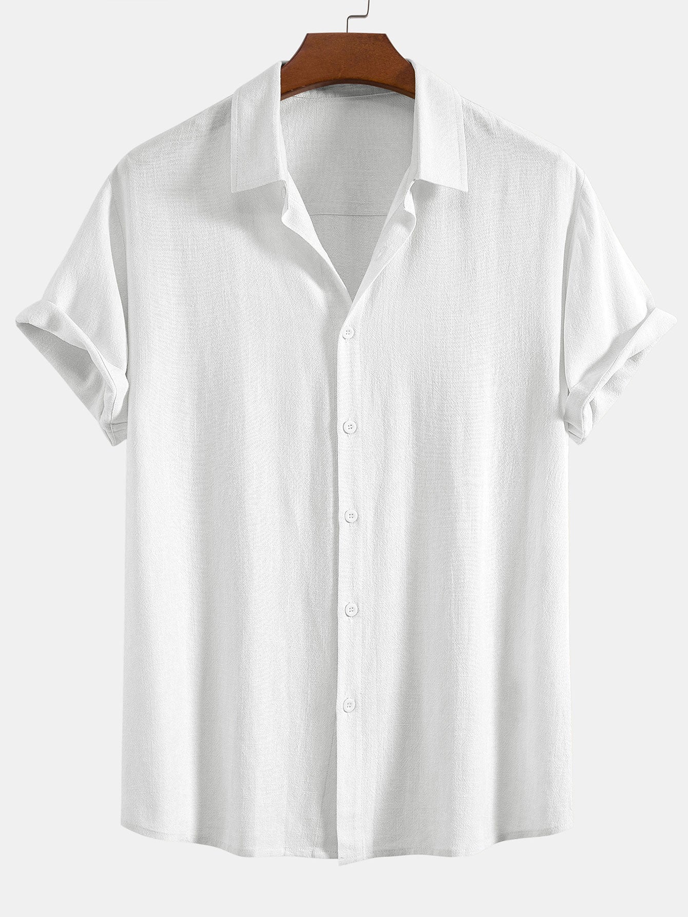 Kortärmad skjorta med knappar för herrar-Shirts for men-Fjallbarn