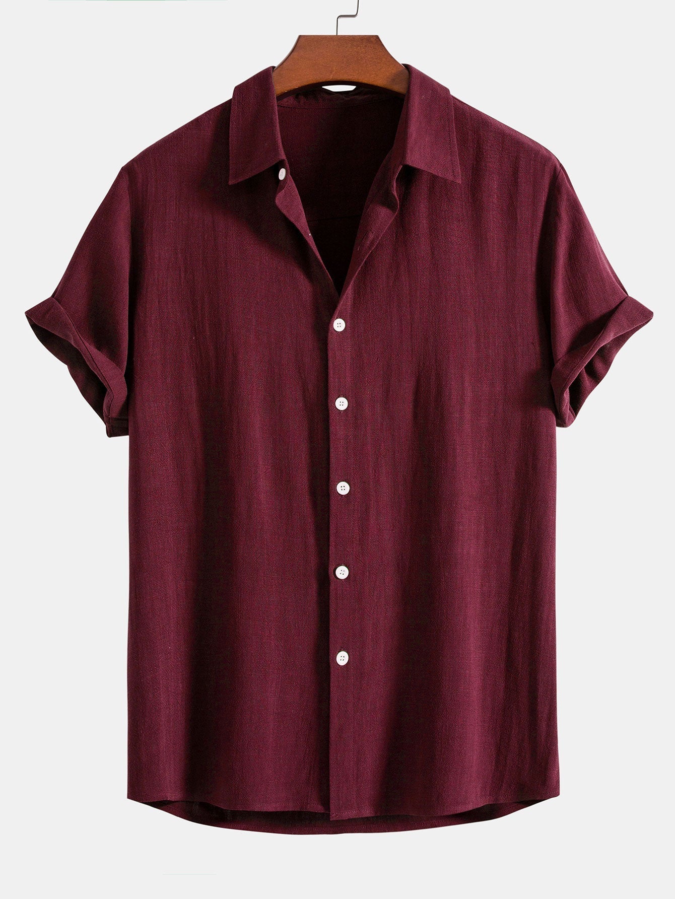 Kortärmad skjorta med knappar för herrar-Shirts for men-Fjallbarn