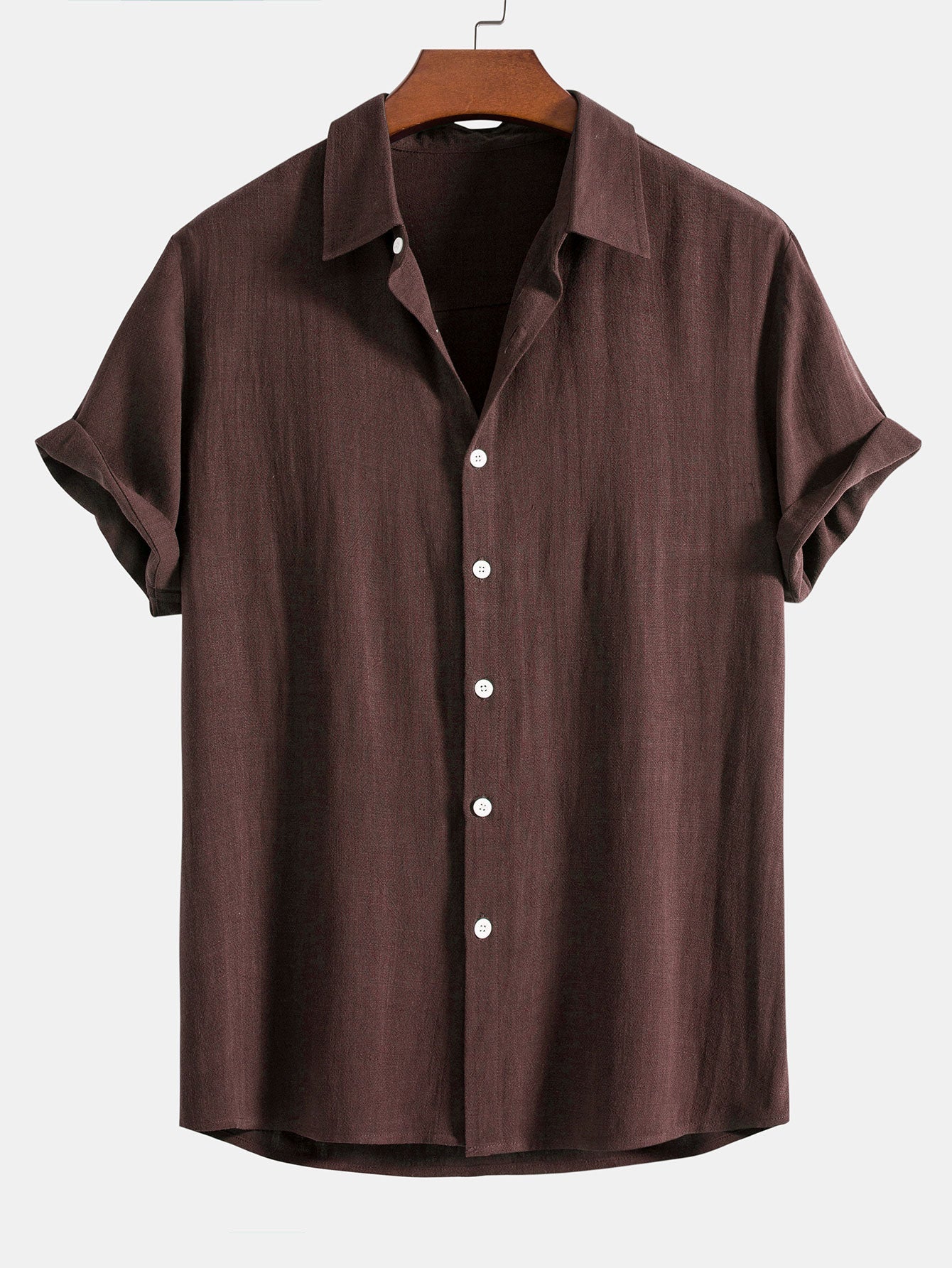 Kortärmad skjorta med knappar för herrar-Shirts for men-Fjallbarn