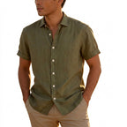 Kortärmad skjorta med knappar för herrar-Shirts for men-Fjallbarn