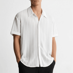Kortärmad skjorta med knappar för män-Shirts for men-Fjallbarn
