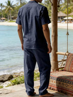 Kortärmad skjorta och vida byxor för herr-Sets for Men-Fjallbarn