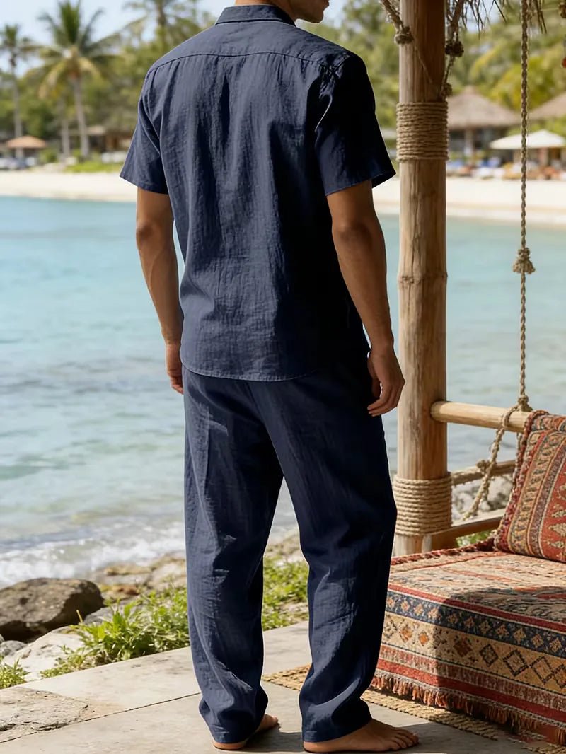 Kortärmad skjorta och vida byxor för herr-Sets for Men-Fjallbarn