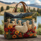 Kviltad tygväska för dam med pianomotiv-Accessories for Women-Fjallbarn