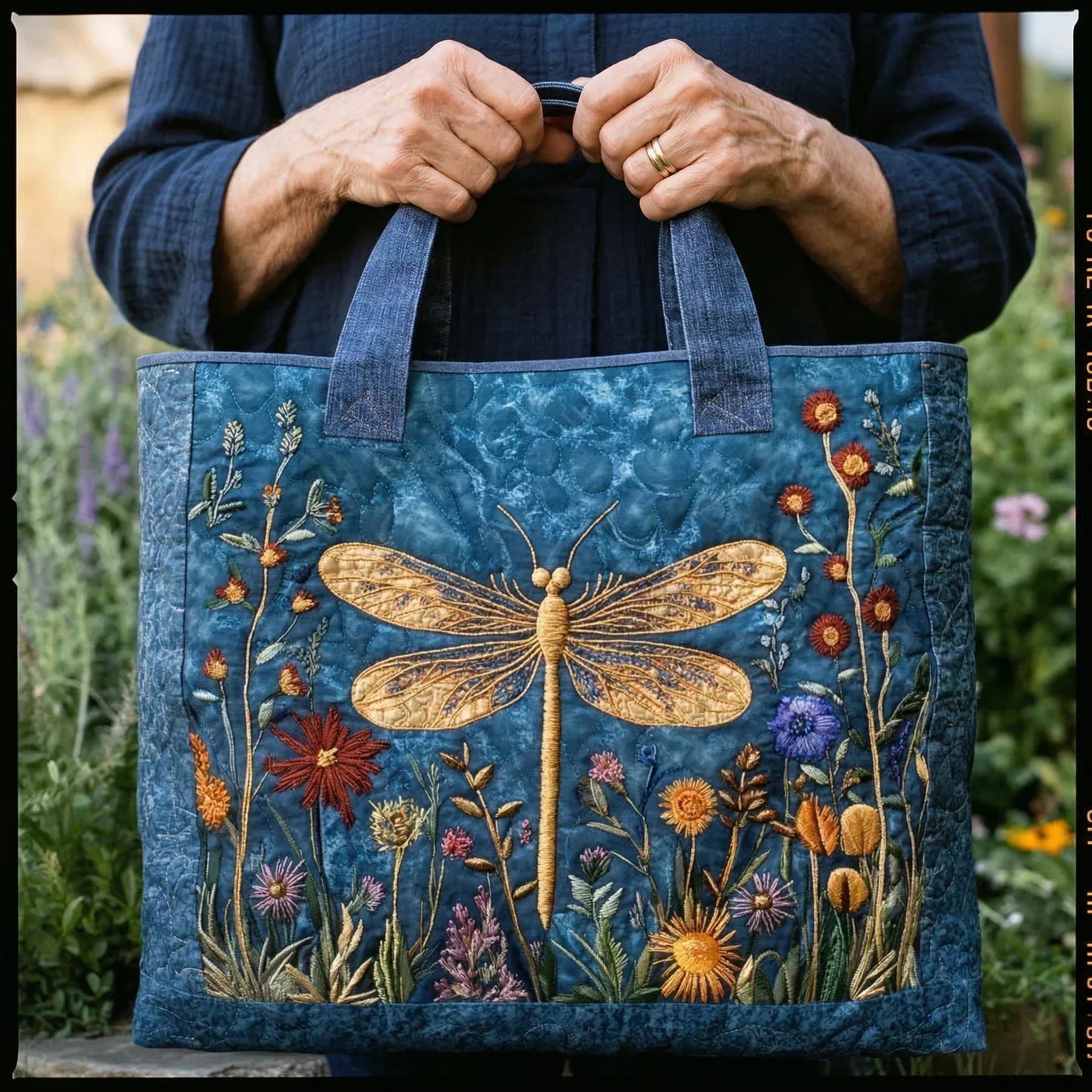 Kviltad tygväska för dam med pianomotiv-Accessories for Women-Fjallbarn