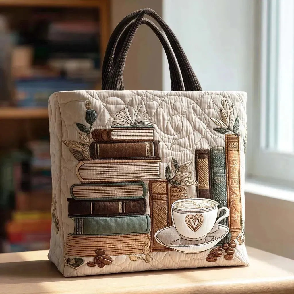 Kviltad tygväska för dam med pianomotiv-Accessories for Women-Fjallbarn