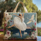 Kviltad tygväska för dam med pianomotiv-Accessories for Women-Fjallbarn