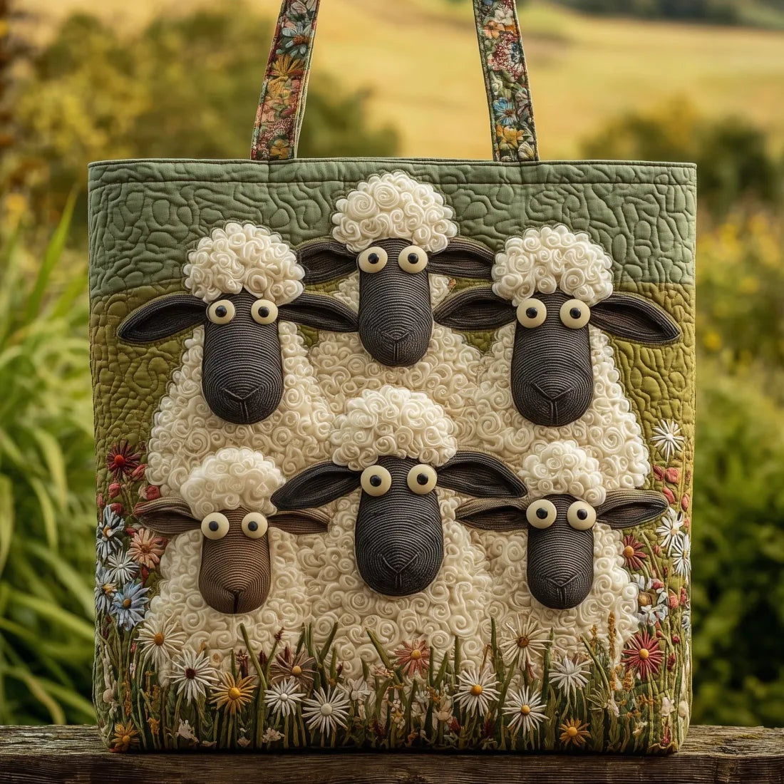 Kviltad tygväska för dam med pianomotiv-Accessories for Women-Fjallbarn