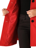 Kvinnor Kappa med Knäppning och Krage-Coat for women-Fjallbarn