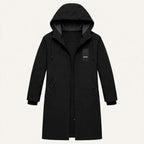 Lång huvjacka för män med dragsko och dragkedja fram-Jackets for men-Fjallbarn