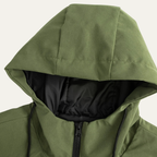 Lång huvjacka för män med dragsko och dragkedja fram-Jackets for men-Fjallbarn