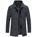 Lång jacka med knappar för herrar-Jackets for men-Fjallbarn
