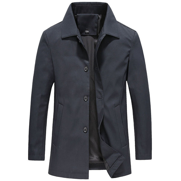 Lång jacka med knappar för herrar-Jackets for men-Fjallbarn