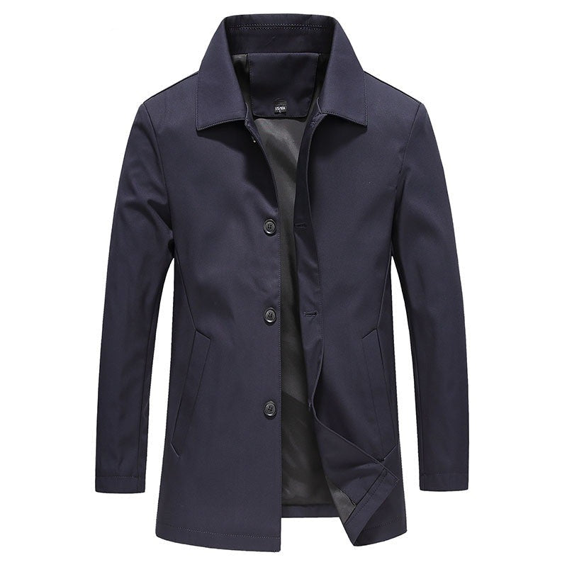 Lång jacka med knappar för herrar-Jackets for men-Fjallbarn