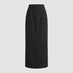 Lång kjol för dam med hög midja och rak form-Skirt for women-Fjallbarn
