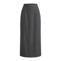 Lång kjol för dam med hög midja och rak form-Skirt for women-Fjallbarn