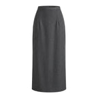Lång kjol för dam med hög midja och rak form-Skirt for women-Fjallbarn