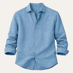 Långärmad linneskjorta för herr-Shirts for men-Fjallbarn