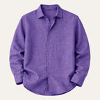Långärmad linneskjorta för herr-Shirts for men-Fjallbarn