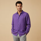 Långärmad linneskjorta för herr-Shirts for men-Fjallbarn