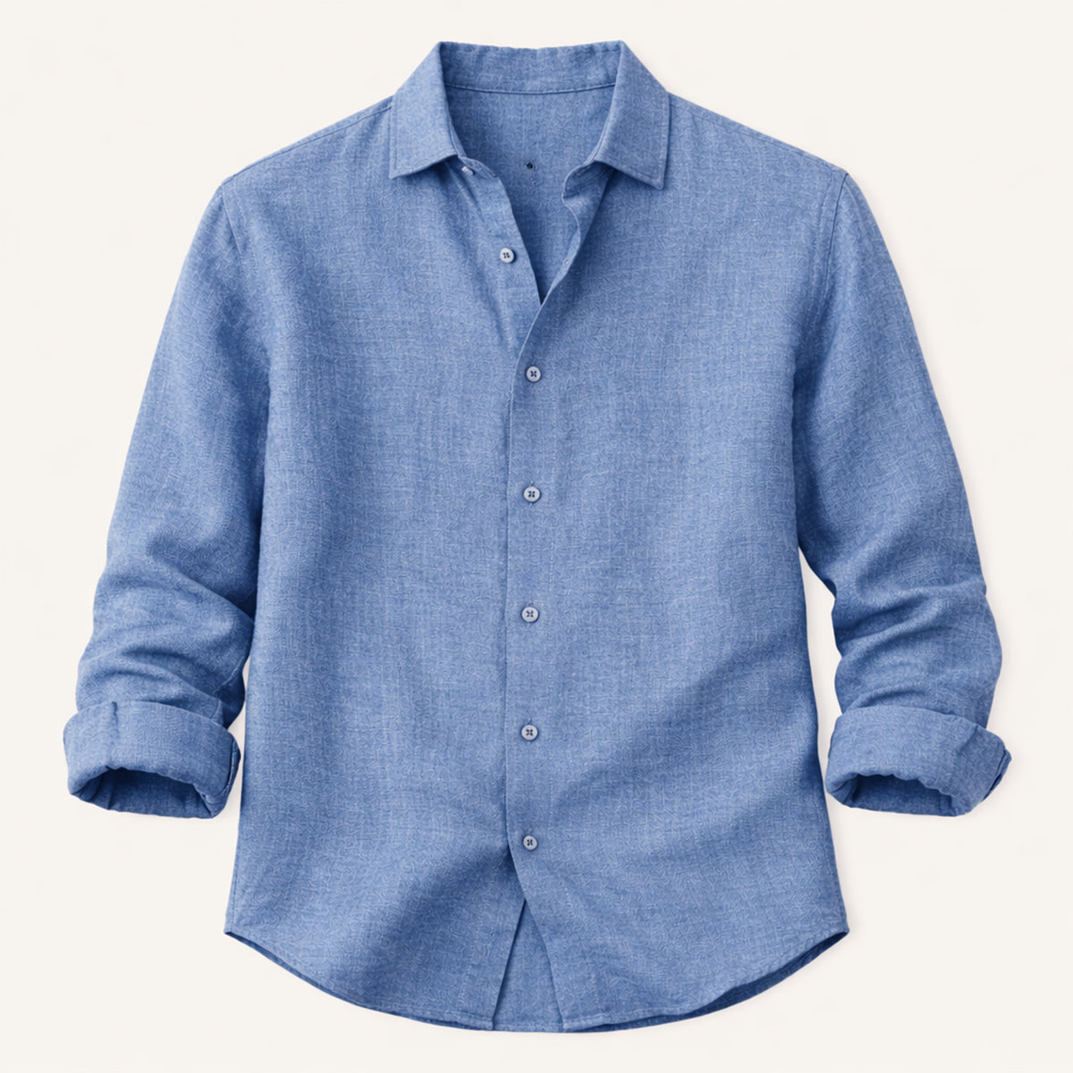 Långärmad linneskjorta för herr-Shirts for men-Fjallbarn