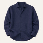 Långärmad linneskjorta för herr-Shirts for men-Fjallbarn