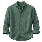 Långärmad linneskjorta för herr-Shirts for men-Fjallbarn