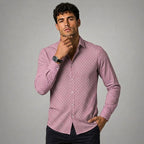 Långärmad skjorta med geometriskt mönster för män-Shirts for men-Fjallbarn