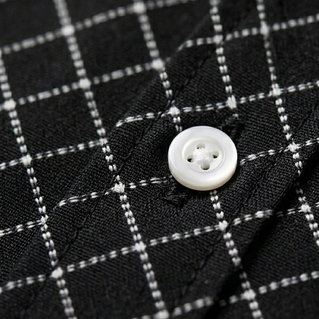 Långärmad skjorta med geometriskt mönster för män-Shirts for men-Fjallbarn