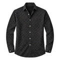 Långärmad skjorta med geometriskt mönster för män-Shirts for men-Fjallbarn