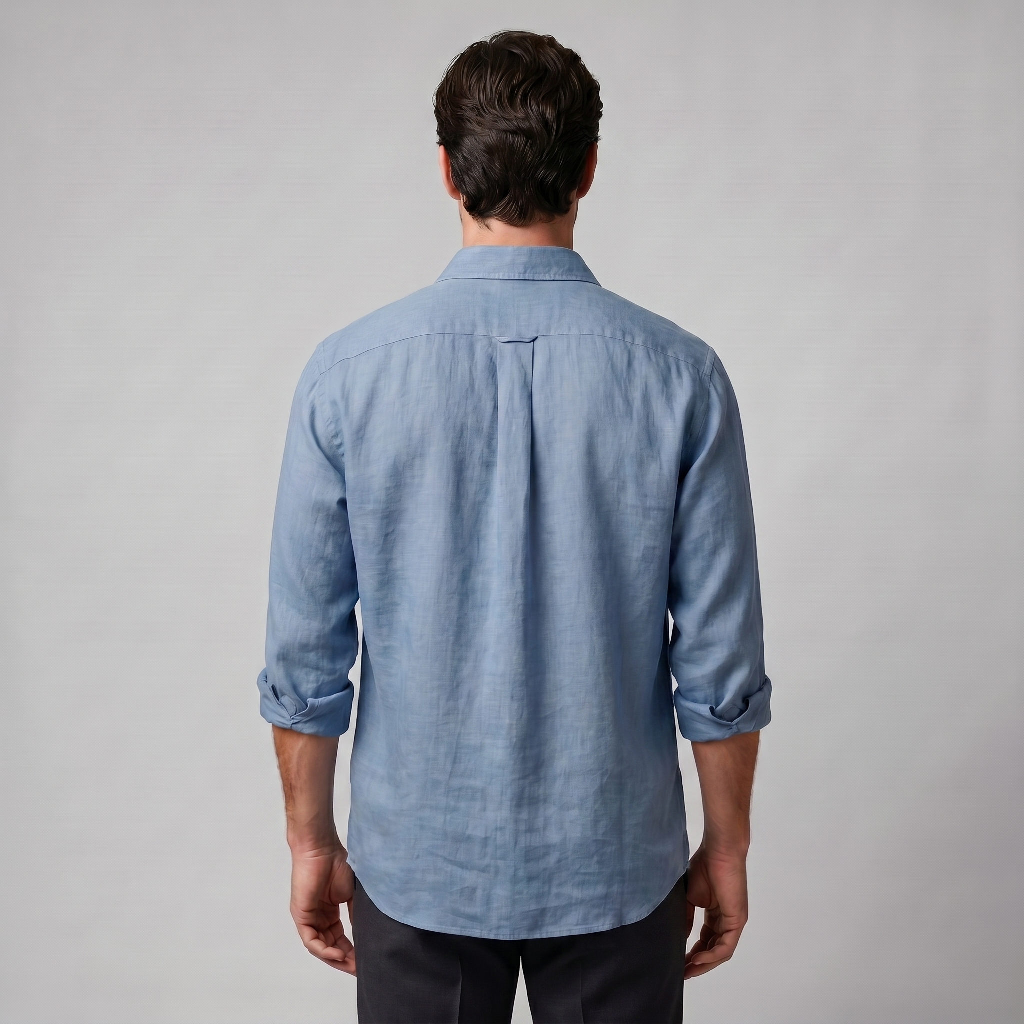 Långärmad skjorta med knappar för herrar-Shirts for men-Fjallbarn