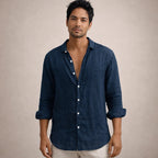 Långärmad skjorta med knappar för herrar-Shirts for men-Fjallbarn