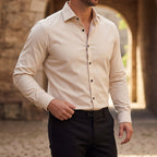 Långärmad skjorta med knappar för herrar-Shirts for men-Fjallbarn