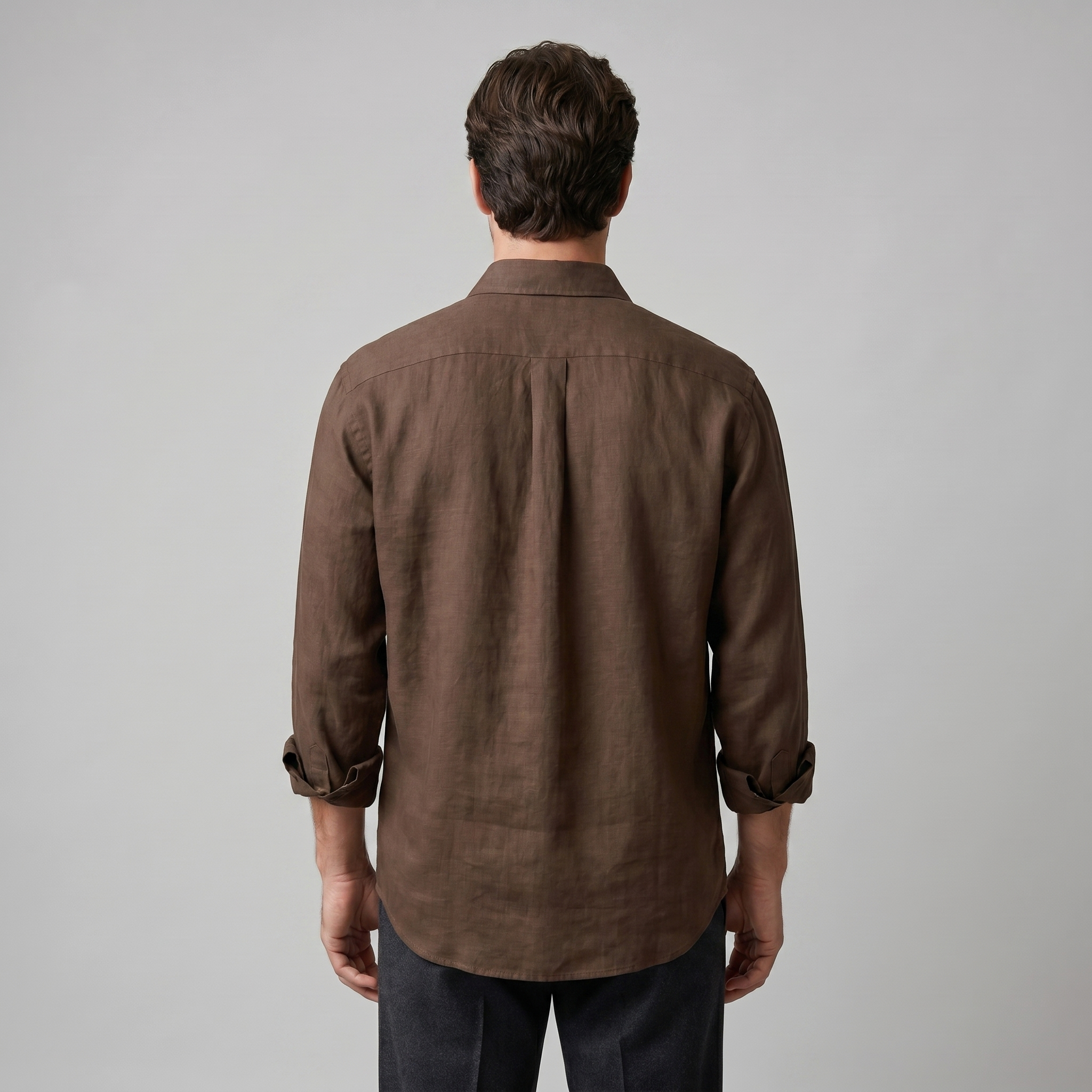 Långärmad skjorta med knappar för herrar-Shirts for men-Fjallbarn